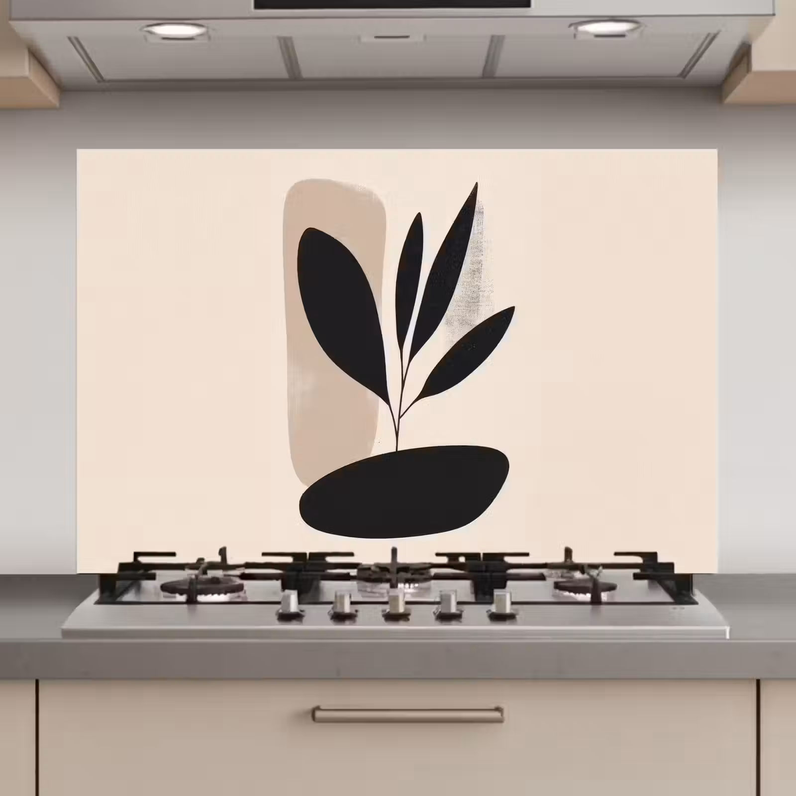 Spatscherm keuken - Plant - Beige - Japandi — 1