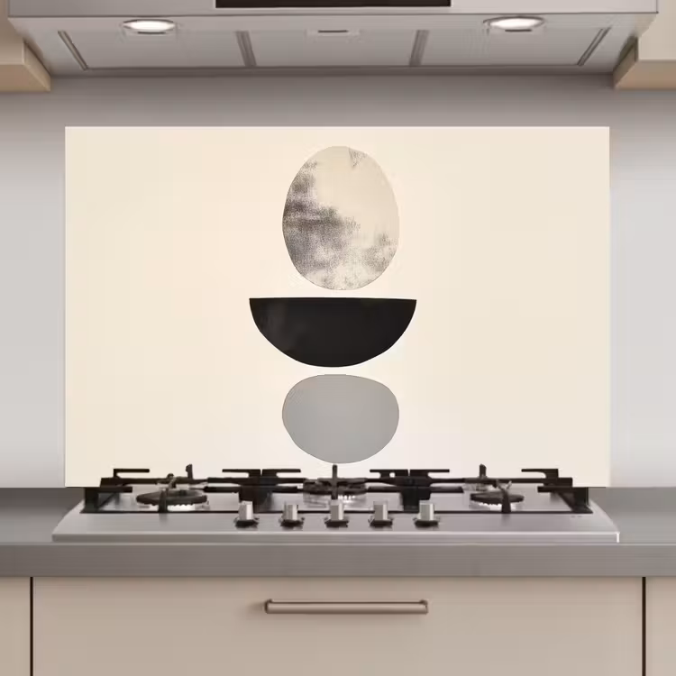 Spatscherm keuken - Beige - Japandi - Wabi sabi — 1