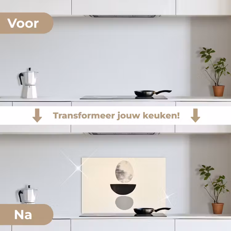 Spatscherm keuken - Beige - Japandi - Wabi sabi — 3