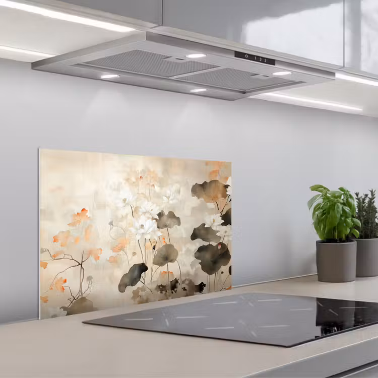 Spatscherm keuken - Bloemen - Japandi - Wabi sabi — 5