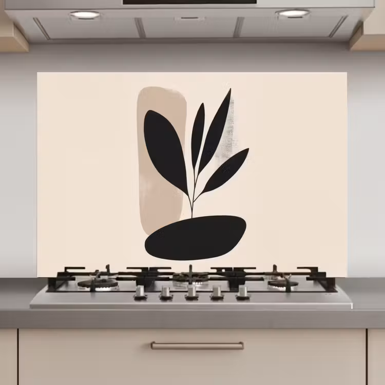 Spatscherm keuken - Plant - Beige - Japandi — 1