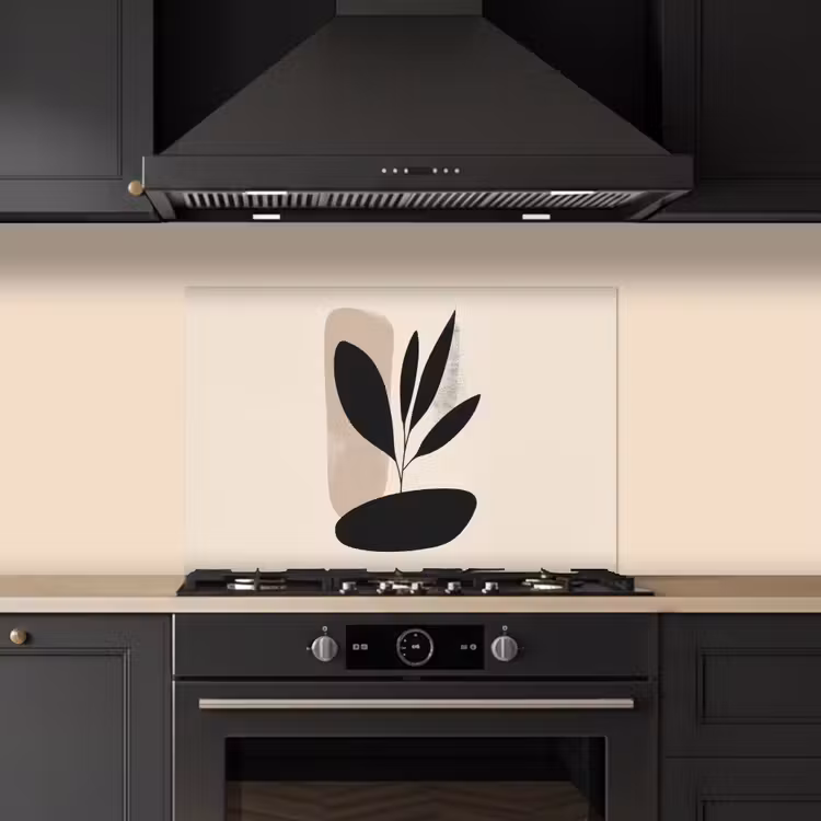 Spatscherm keuken - Plant - Beige - Japandi — 2