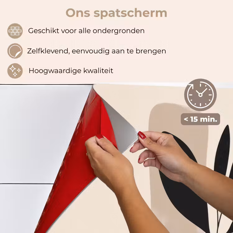 Spatscherm keuken - Plant - Beige - Japandi — 4