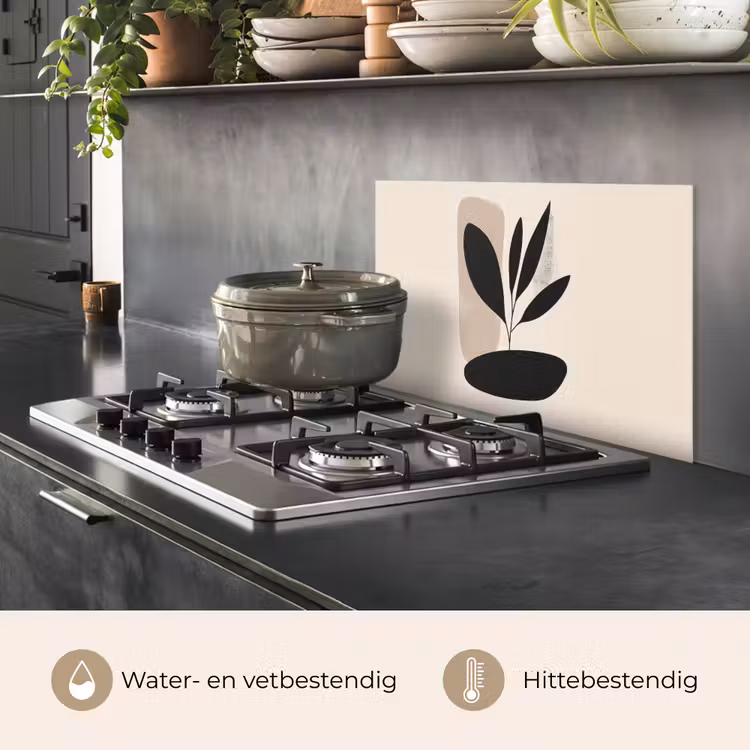 Spatscherm keuken - Plant - Beige - Japandi — 7