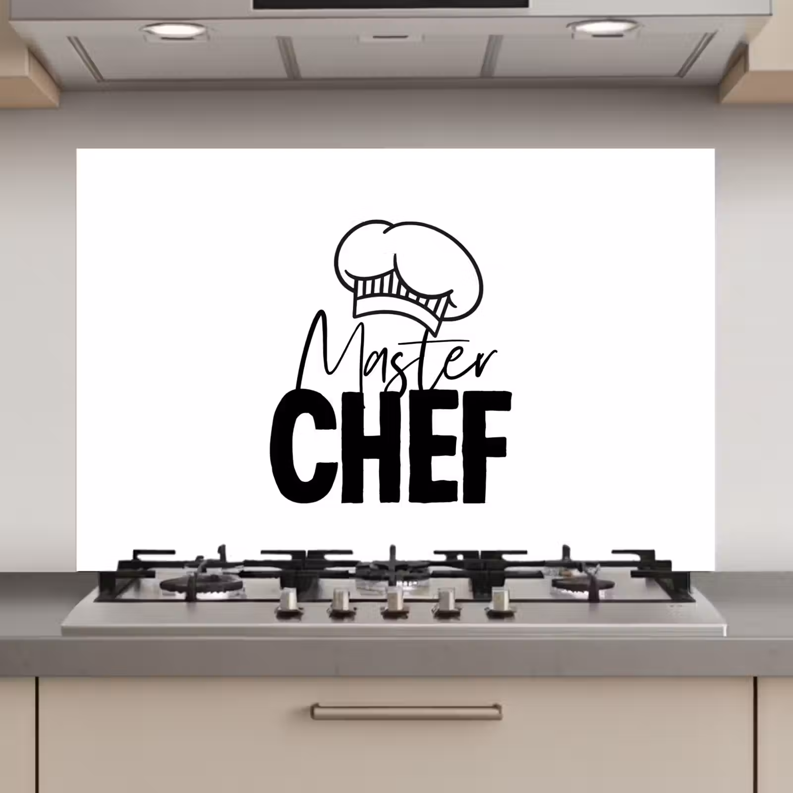 Spatscherm keuken - Keuken - Koken - Bakken - Chef - Master Chef - Kok - Tekst — 1