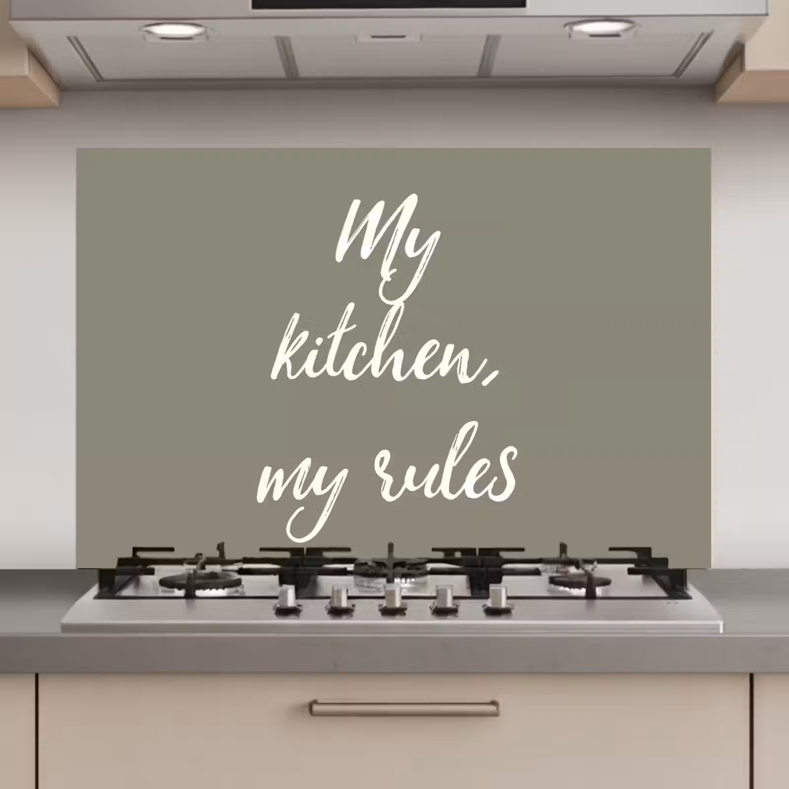 Spatscherm keuken - My kitchen, my rules - Spreuken - Quotes — 1