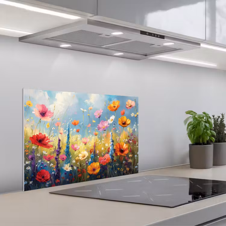 Spatscherm keuken - Bloemen - Natuur - Botanisch - Kunst — 5