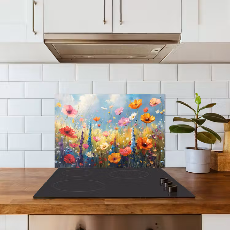 Spatscherm keuken - Bloemen - Natuur - Botanisch - Kunst — 6