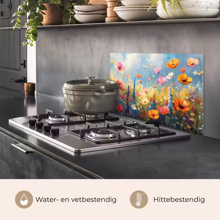 Spatscherm keuken - Bloemen - Natuur - Botanisch - Kunst — 7