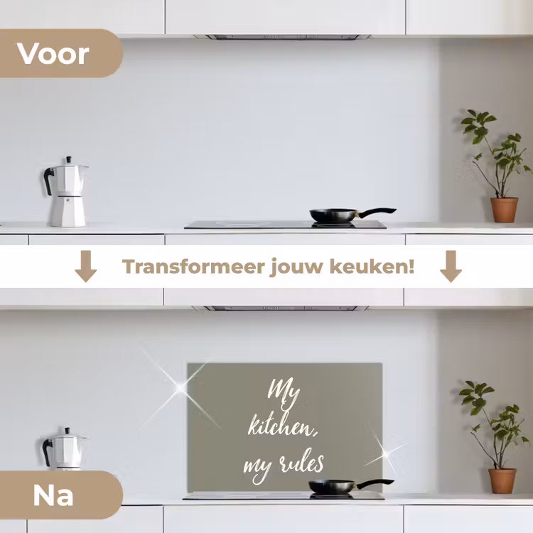 Spatscherm keuken - My kitchen, my rules - Spreuken - Quotes — 3