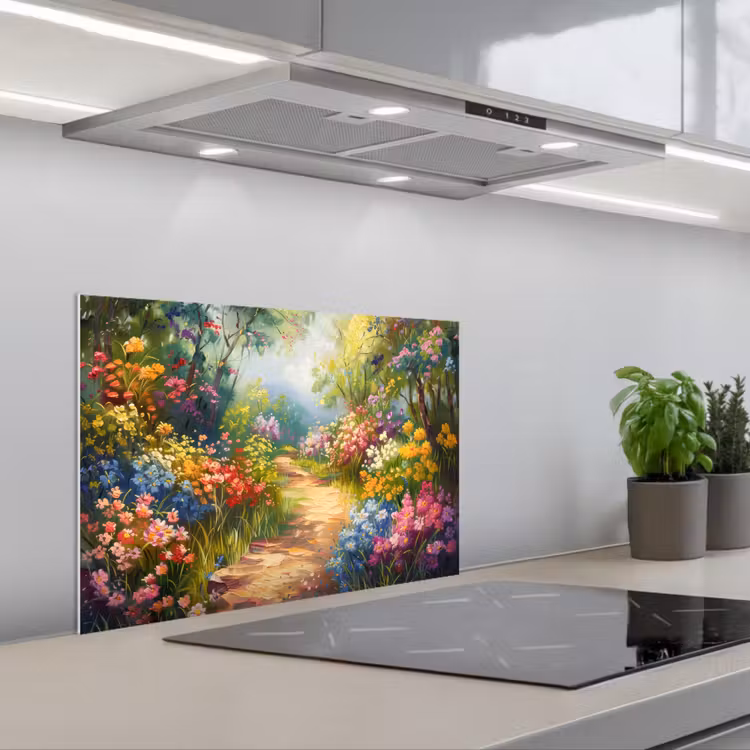 Spatscherm keuken - Natuur - Landschap - Bloemen - Kleurrijk — 5