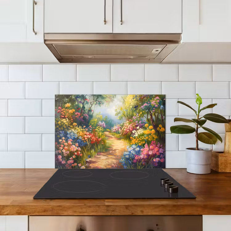Spatscherm keuken - Natuur - Landschap - Bloemen - Kleurrijk — 6
