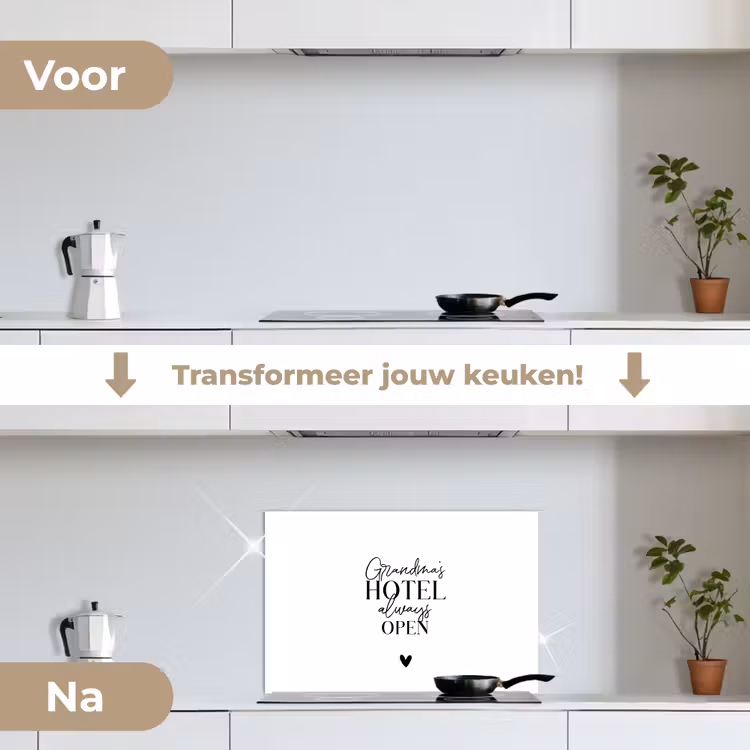 Spatscherm keuken - Quotes - Spreuken - Oma - Grandma's hotel always open — 3