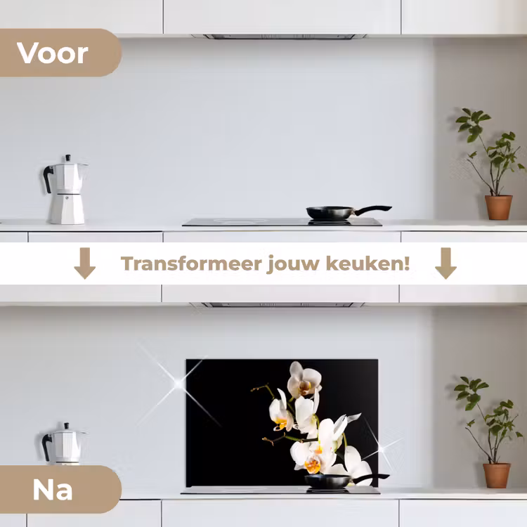 Spatscherm keuken - Orchidee - Bloemen - Planten - Botanisch — 3