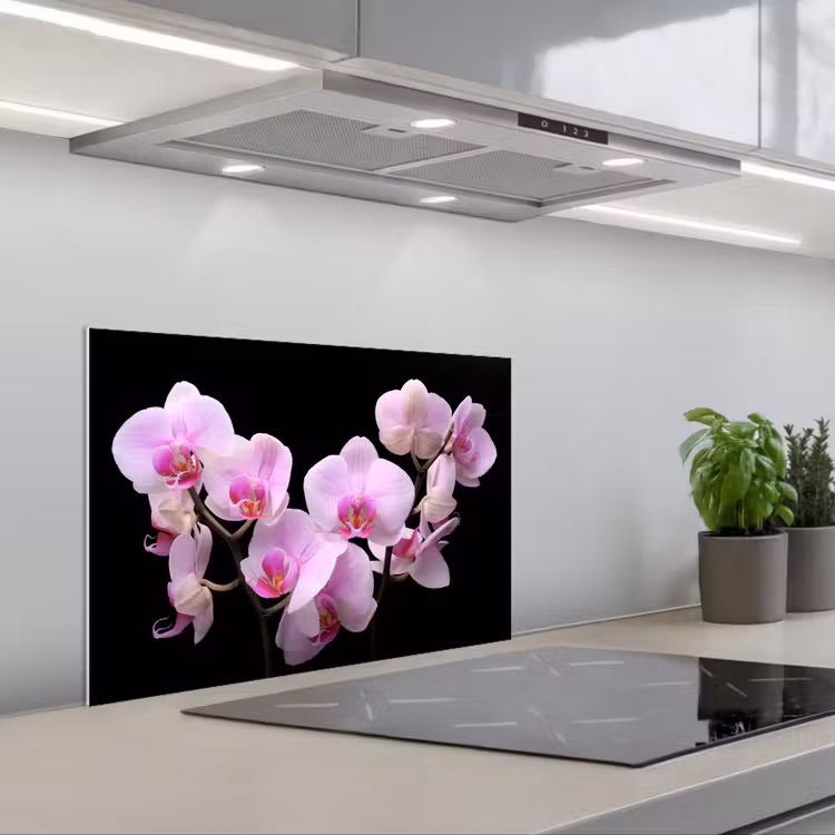 Spatscherm keuken - Orchidee - Bloemen - Roze - Flora — 5