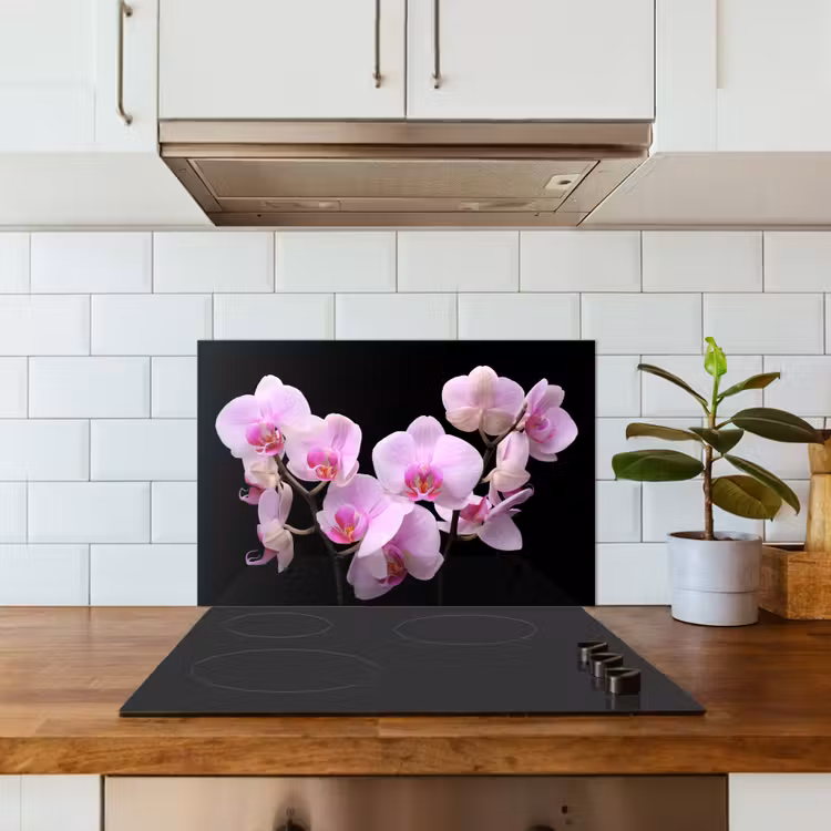 Spatscherm keuken - Orchidee - Bloemen - Roze - Flora — 6