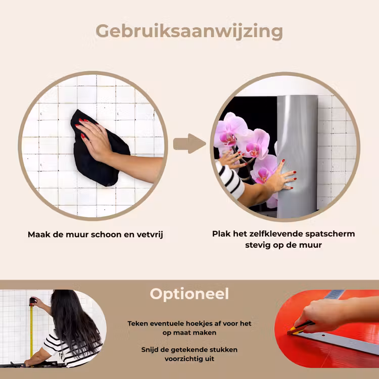 Spatscherm keuken - Orchidee - Bloemen - Roze - Flora — 8
