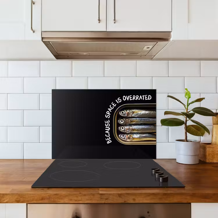 Spatscherm keuken - Sardines - Tekst - Vis - Blik — 6