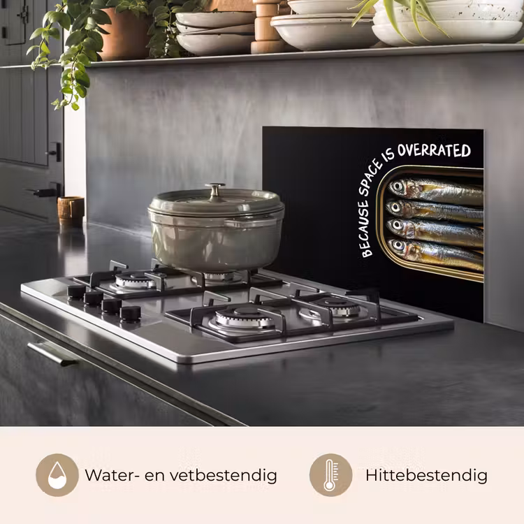 Spatscherm keuken - Sardines - Tekst - Vis - Blik — 7