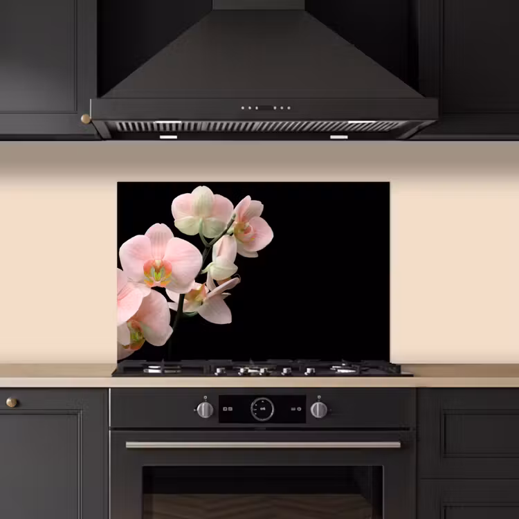 Spatscherm keuken - Orchidee - Bloemen - Roze - Stilleven - Flora — 2