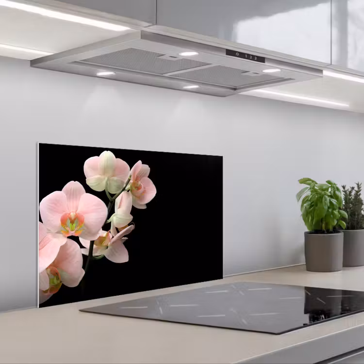 Spatscherm keuken - Orchidee - Bloemen - Roze - Stilleven - Flora — 5
