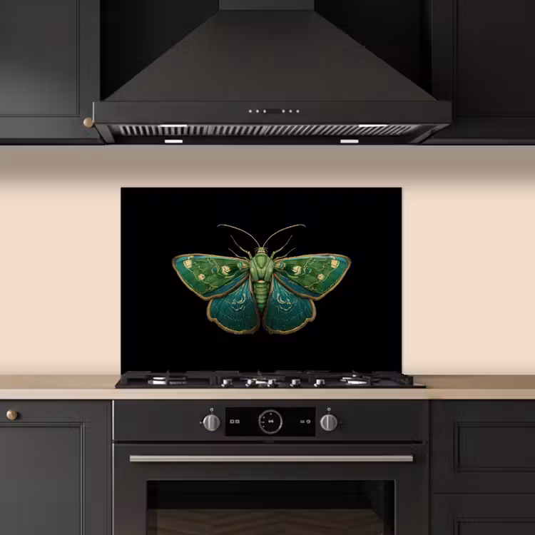 Spatscherm keuken - Mot - Levendig - Groen — 2