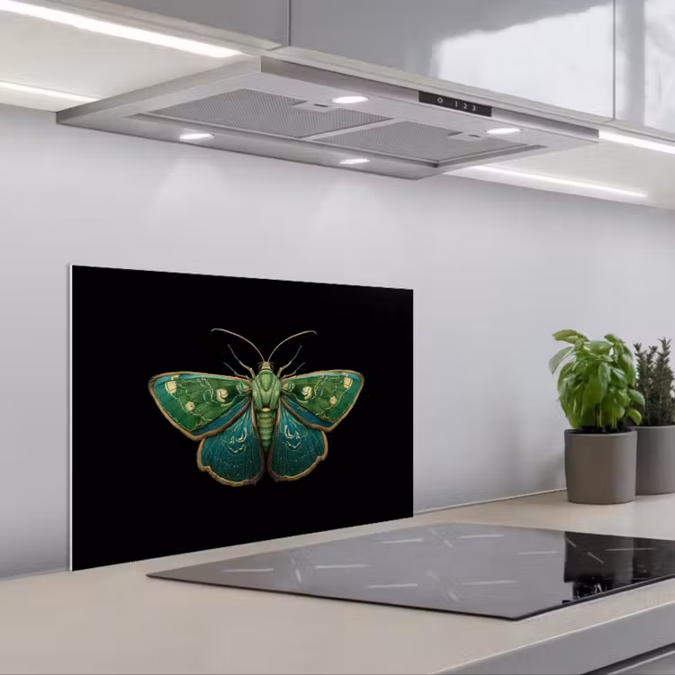 Spatscherm keuken - Mot - Levendig - Groen — 5