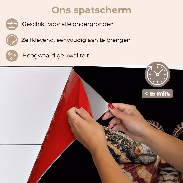 Spatscherm keuken - Mot - Oosterse patronen - Sierlijk — 4