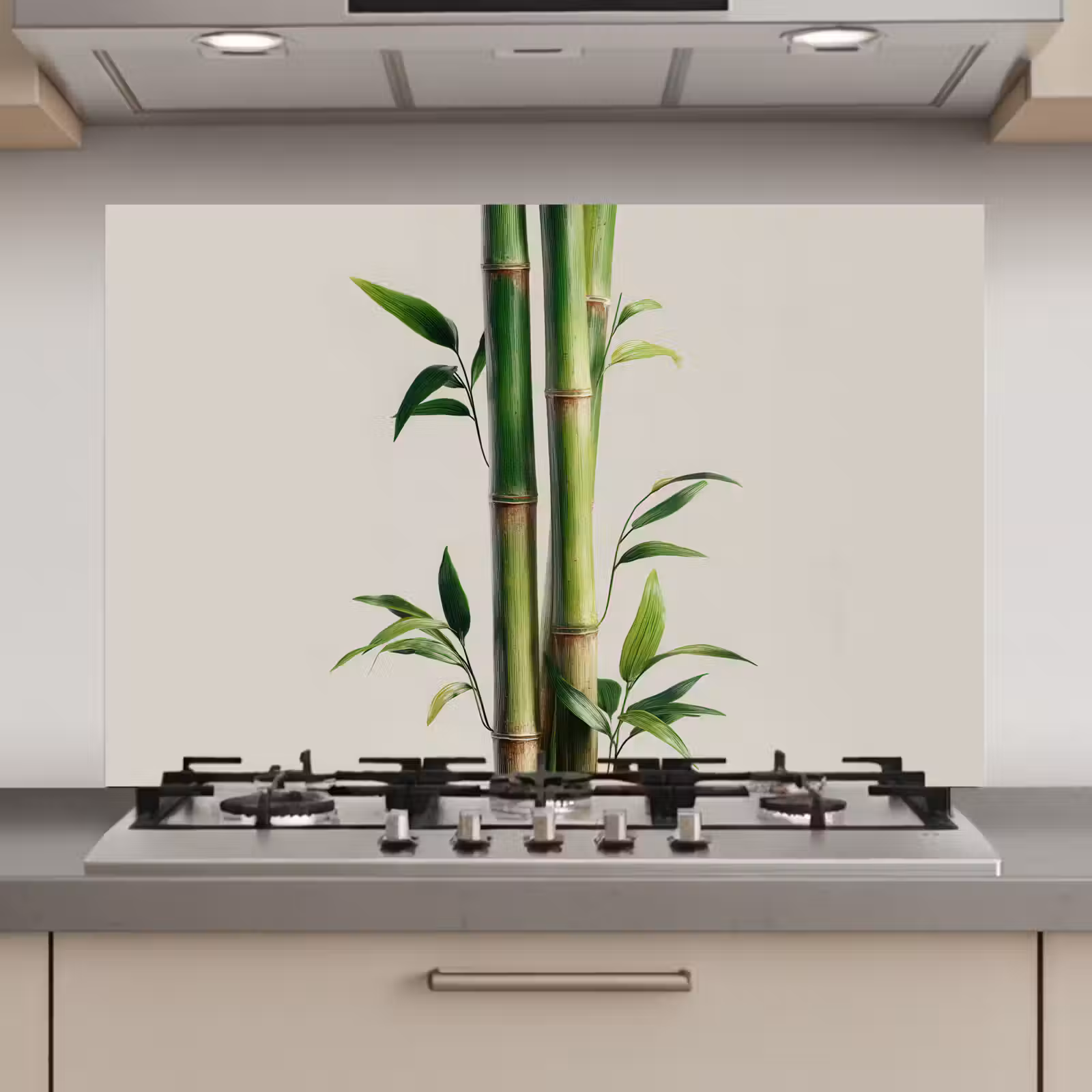 Spatscherm keuken - Bamboestengels - Sierlijk - Groen — 1