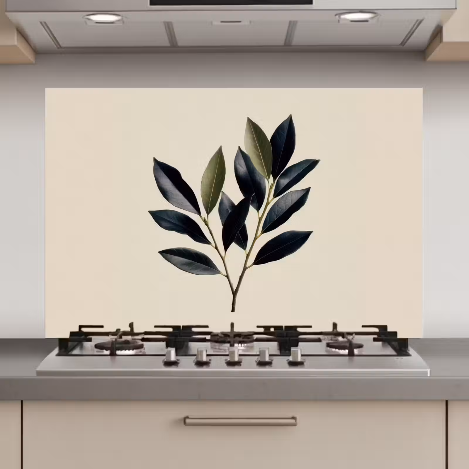 Spatscherm keuken - Ovaal - Olijfgroen - Simpel — 1