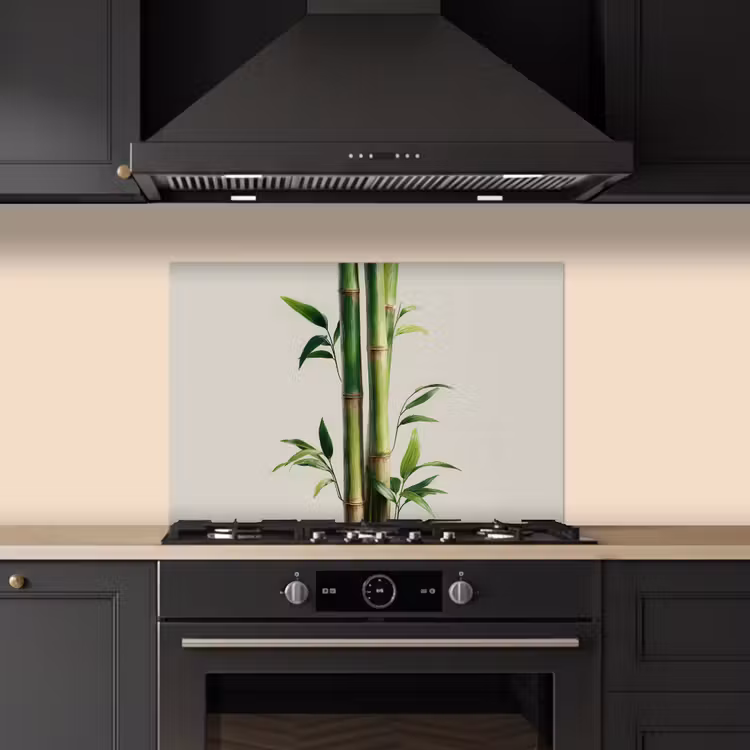Spatscherm keuken - Bamboestengels - Sierlijk - Groen — 2