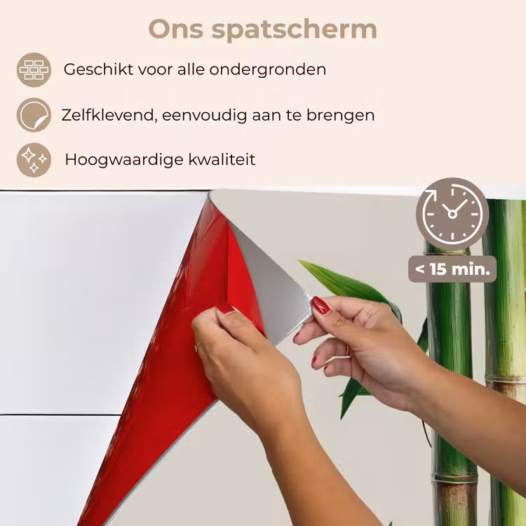 Spatscherm keuken - Bamboestengels - Sierlijk - Groen — 4