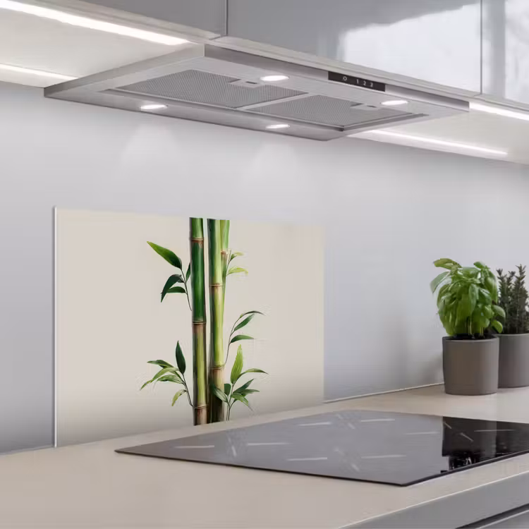 Spatscherm keuken - Bamboestengels - Sierlijk - Groen — 5