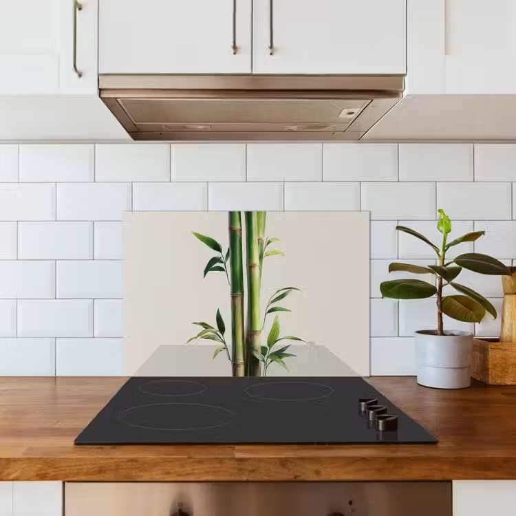 Spatscherm keuken - Bamboestengels - Sierlijk - Groen — 6