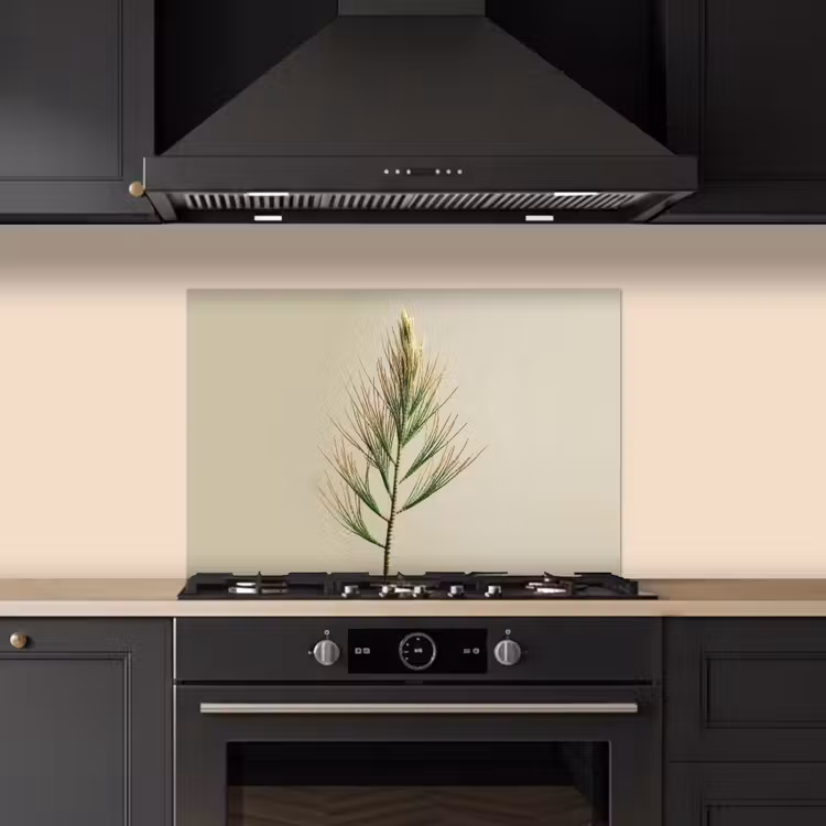 Spatscherm keuken - Dennentak - Naaldvormige bladeren - Lichtgroen — 2