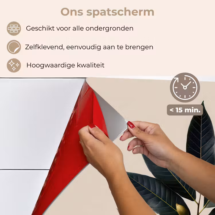 Spatscherm keuken - Laurierbladeren - Bloemknoppen - subtiel — 4