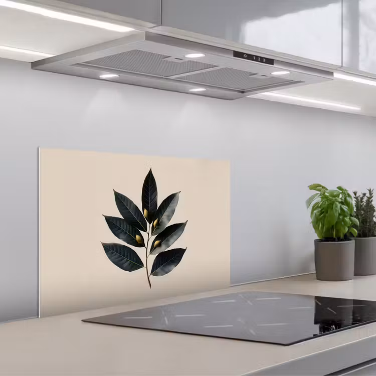 Spatscherm keuken - Laurierbladeren - Bloemknoppen - subtiel — 5