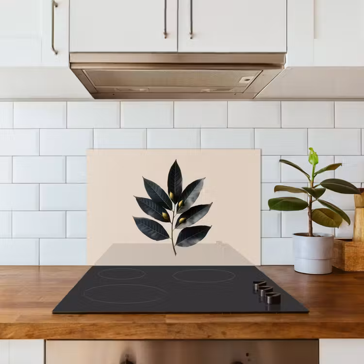 Spatscherm keuken - Laurierbladeren - Bloemknoppen - subtiel — 6
