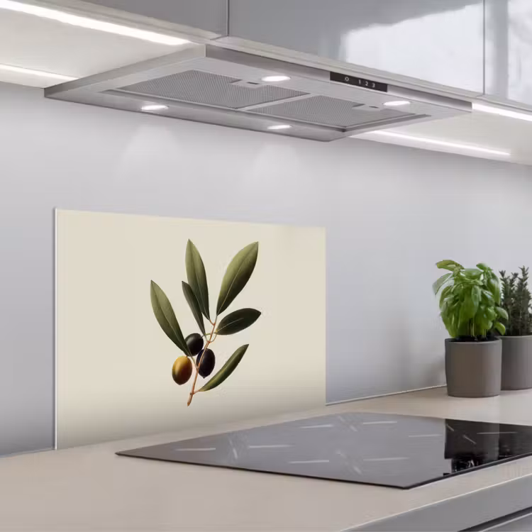 Spatscherm keuken - Olijftak - Donkergroen - Olijven — 5