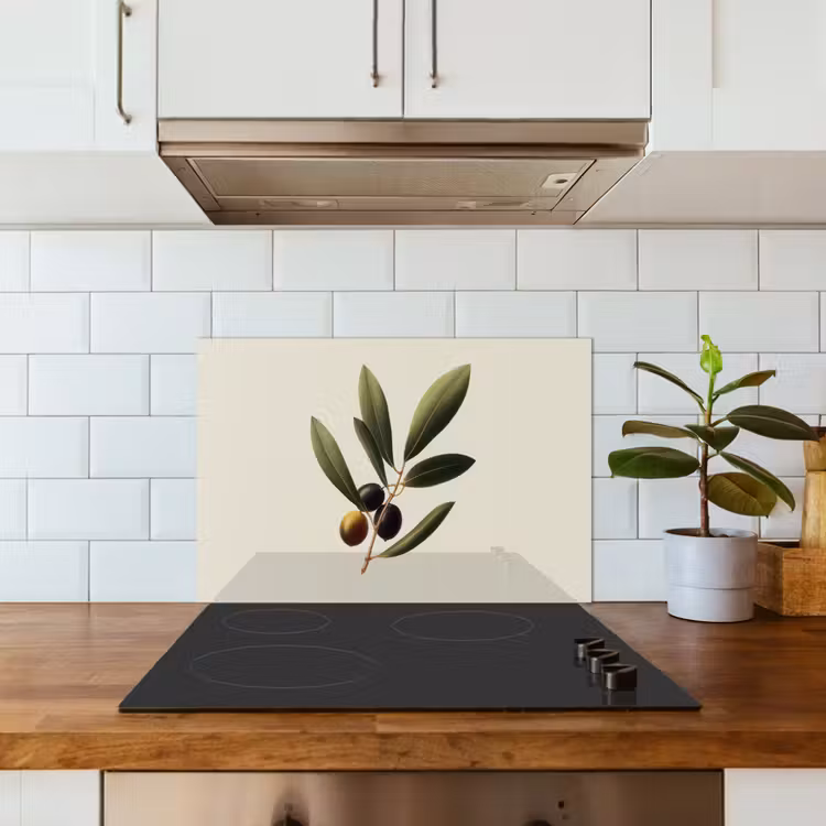 Spatscherm keuken - Olijftak - Donkergroen - Olijven — 6