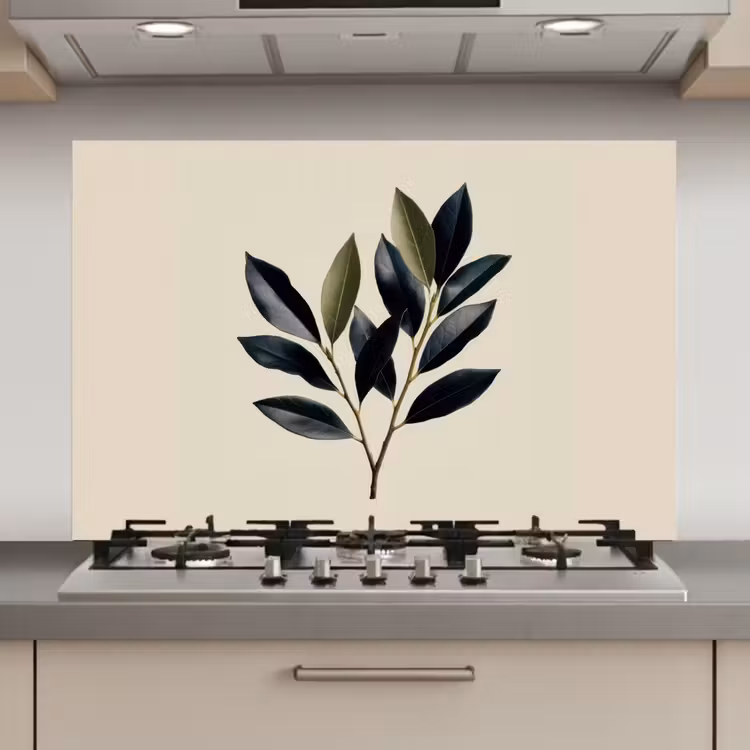 Spatscherm keuken - Ovaal - Olijfgroen - Simpel — 1