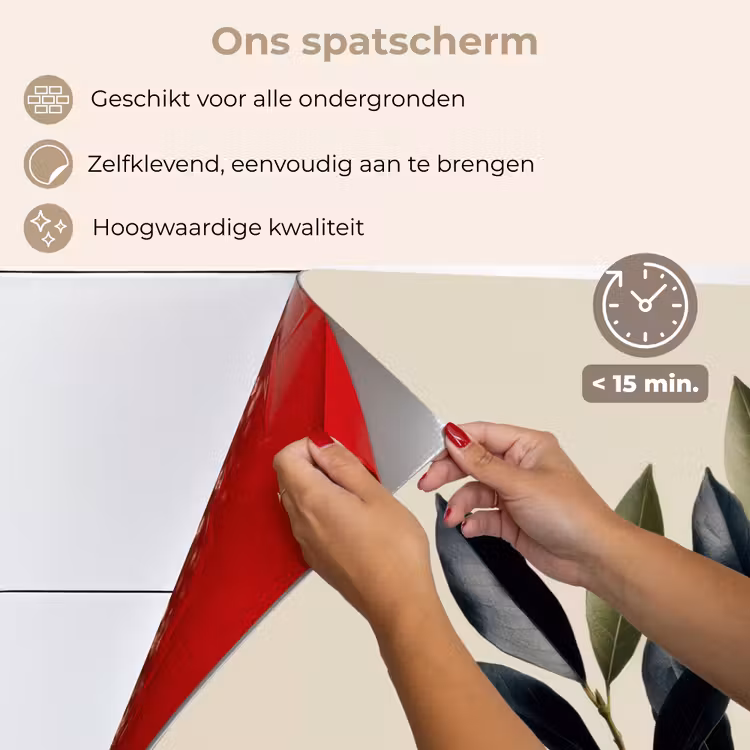 Spatscherm keuken - Ovaal - Olijfgroen - Simpel — 4
