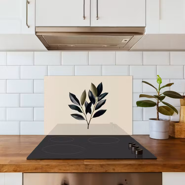 Spatscherm keuken - Ovaal - Olijfgroen - Simpel — 6