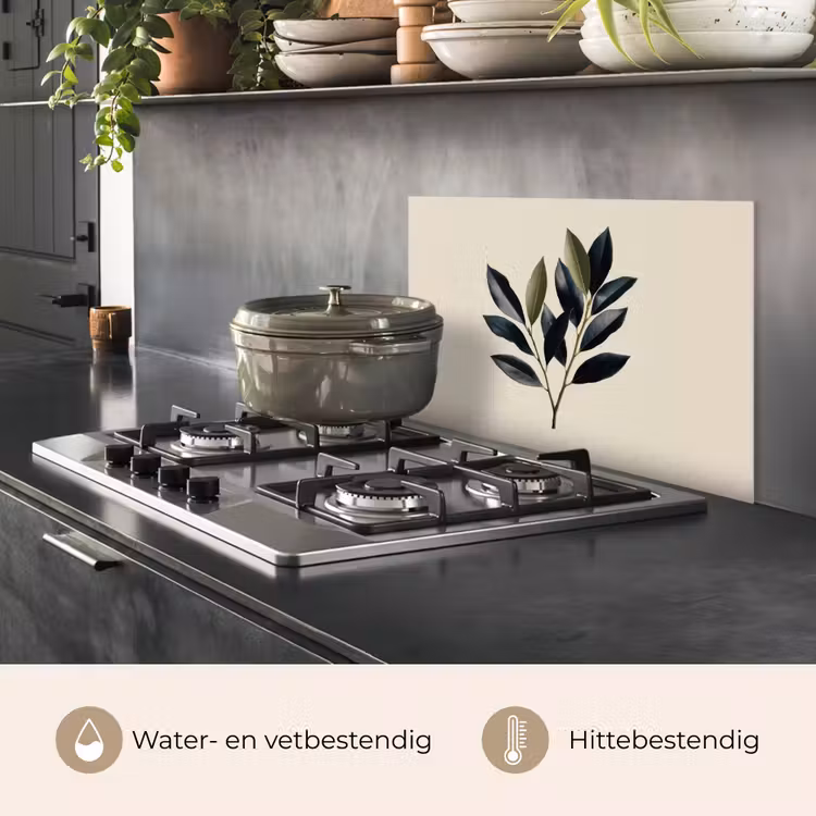 Spatscherm keuken - Ovaal - Olijfgroen - Simpel — 7