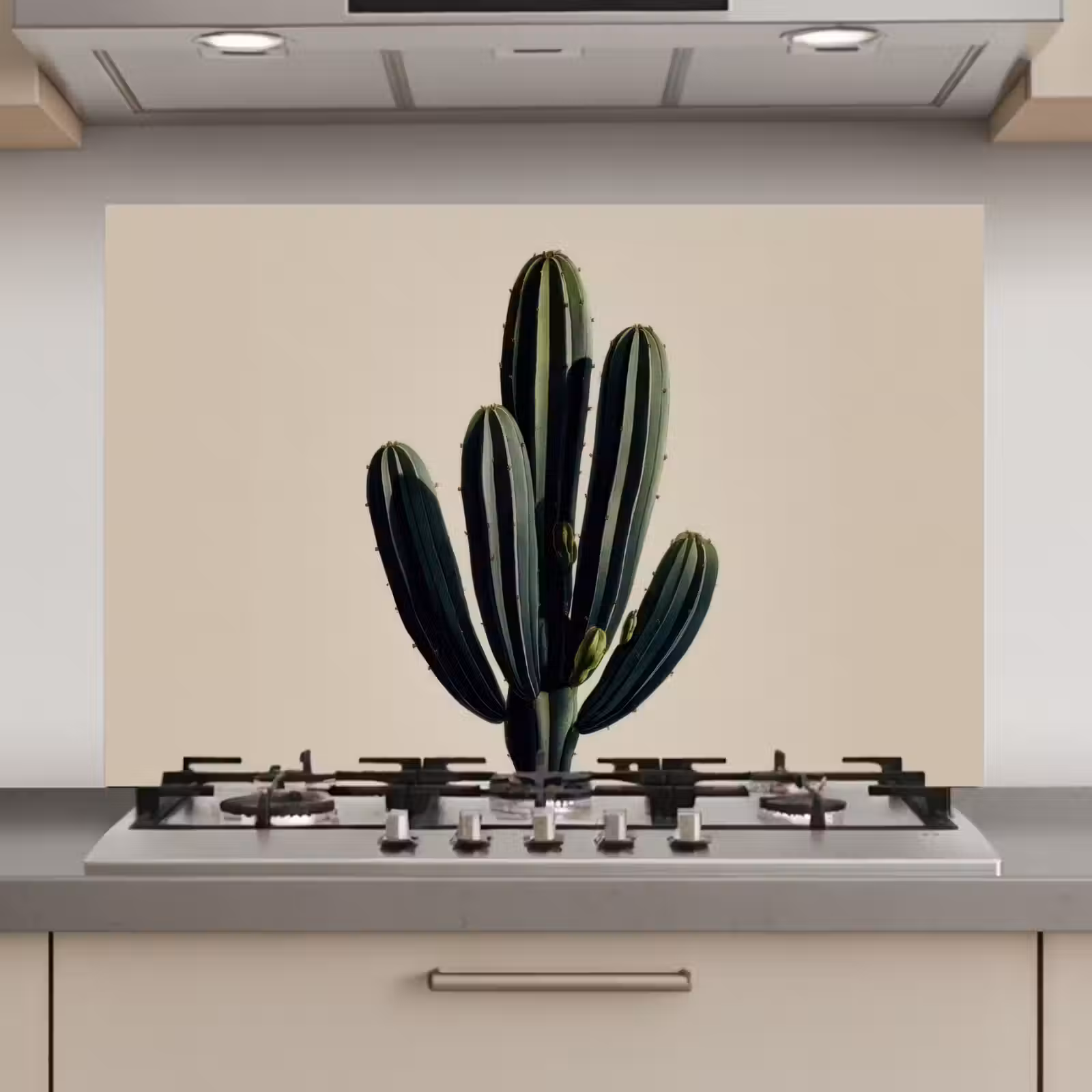 Spatscherm keuken - Cactus - Subtiel - Groen — 1