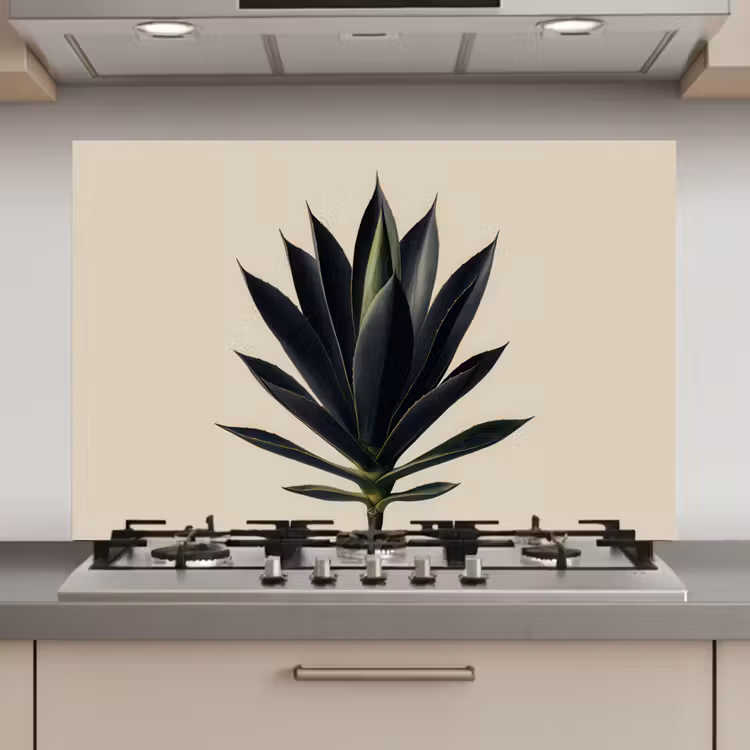 Spatscherm keuken - Agaveplant - Symmetrisch - Groen — 1