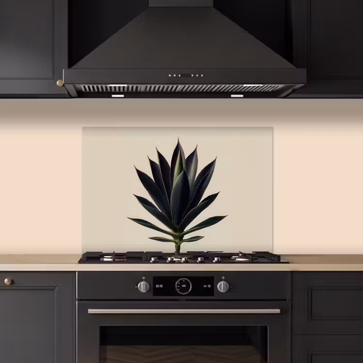 Spatscherm keuken - Agaveplant - Symmetrisch - Groen — 2