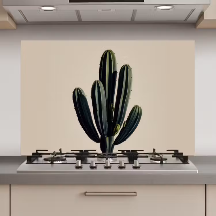 Spatscherm keuken - Cactus - Subtiel - Groen — 1