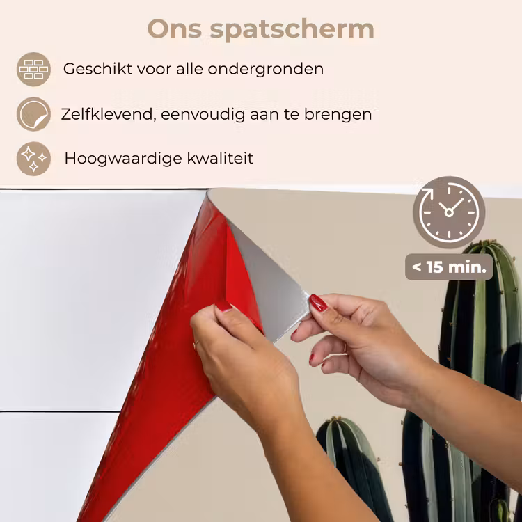 Spatscherm keuken - Cactus - Subtiel - Groen — 4