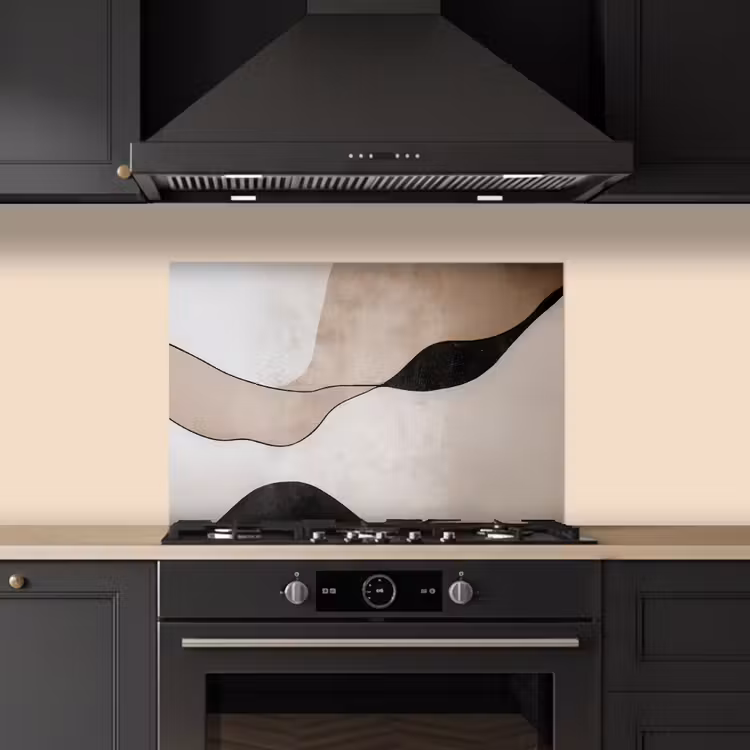 Spatscherm keuken - Contourlijnen - Abstracte landschap — 2